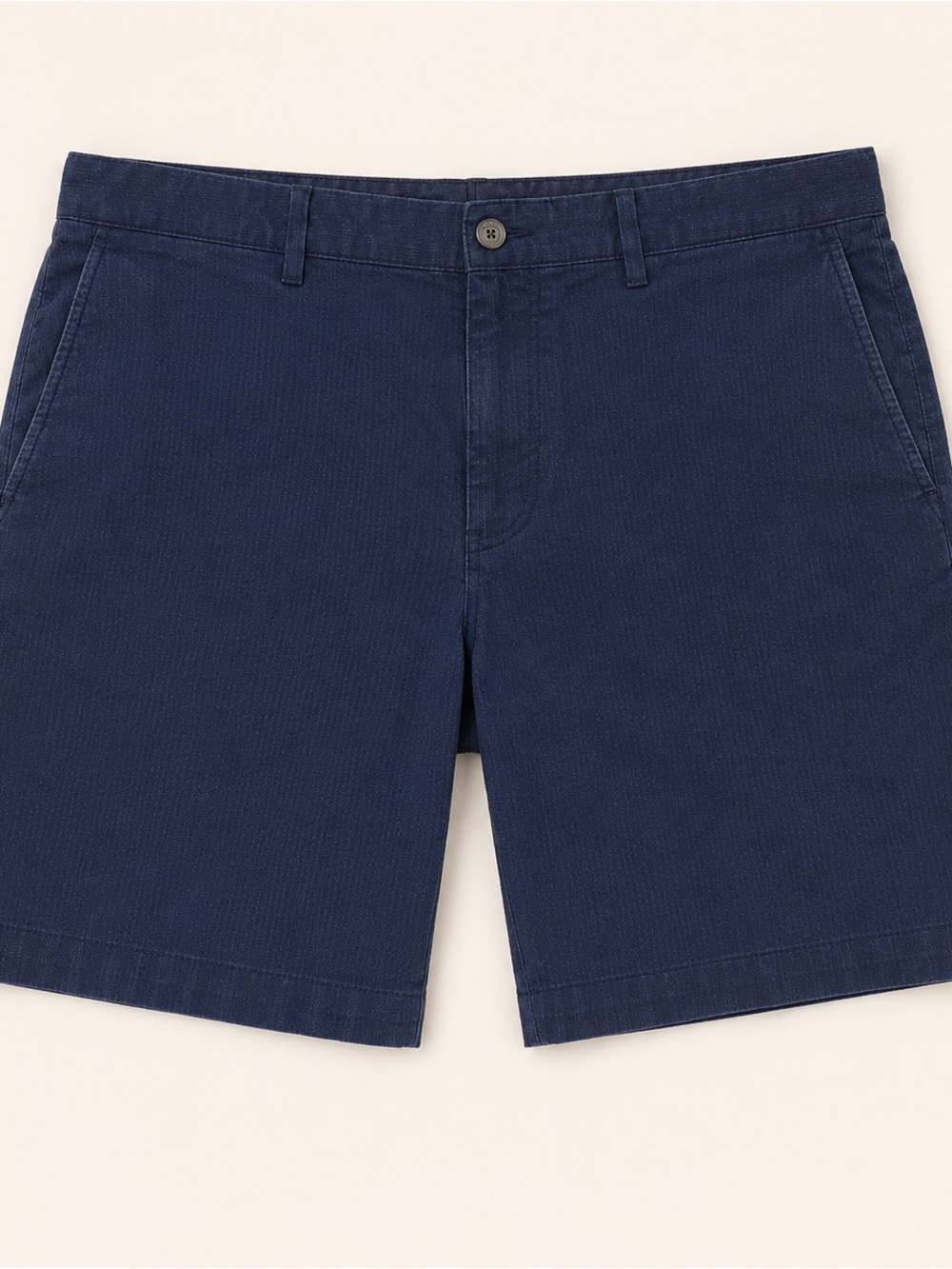Hart Schaffner Marx Navy Flat-Front Cotton Shorts